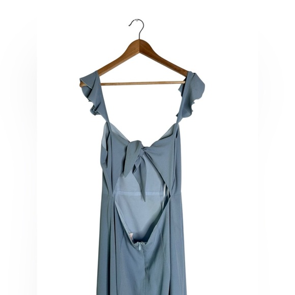Showpo. MORE THAN THIS MAXI DRESS - RUFFLE STRAP THIGH SPLIT DRESS size 8 - Picture 7 of 15